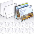 Vicenpal 12 Pcs Clear Acrylic Postcard Holder Business Card Holder Greeting