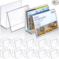 Vicenpal 12 Pcs Clear Acrylic Postcard Holder Business Card Holder Greeting by Vicenpal