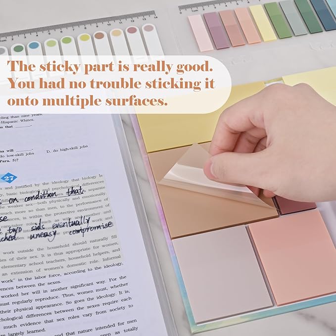 BAYTORY 900 Sheets Transparent Sticky Notes, Self-Adhesive Translucent Writable - Image 5