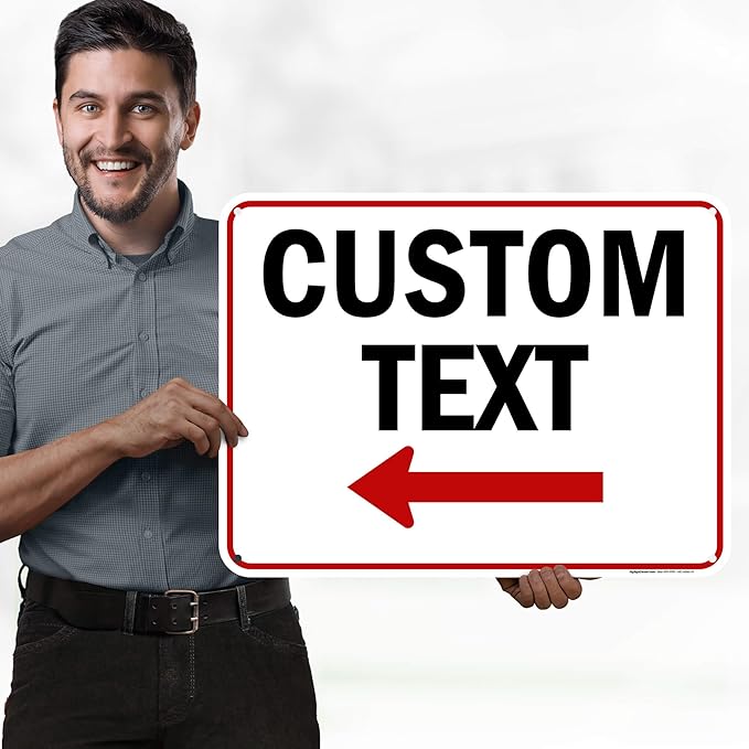 Custom Arrow, Custom Directional Sign, Left Arrow, 18x24 Inches, 55 mil thick - Image 2