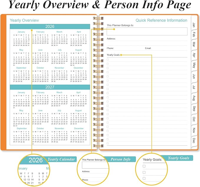 2026 Planner - Planner 2026 from January 2026 - December 2026, Weekly & Monthly - Image 5