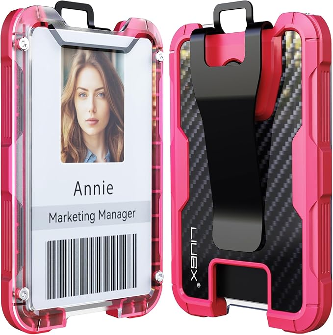LIUGX Carbon Fiber Badge Holder, ID Card Holder by LIUGX