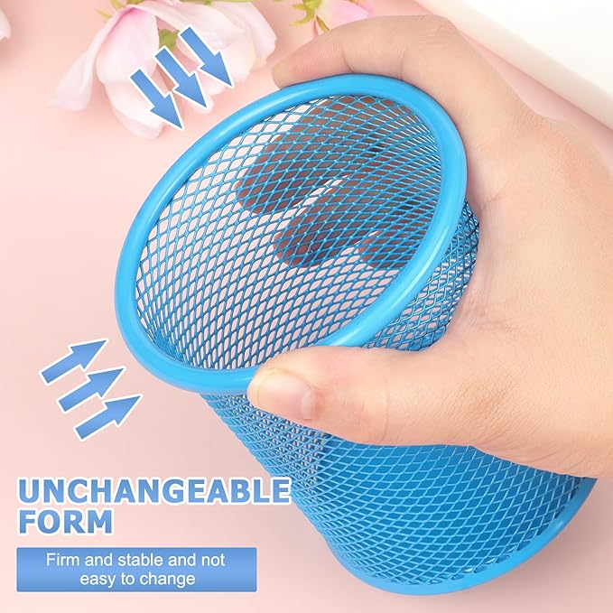 Tamaki Pen Holder Cup for Desk, Wire Mesh Pencil Cup Holder for Desk Office Pen - Image 4