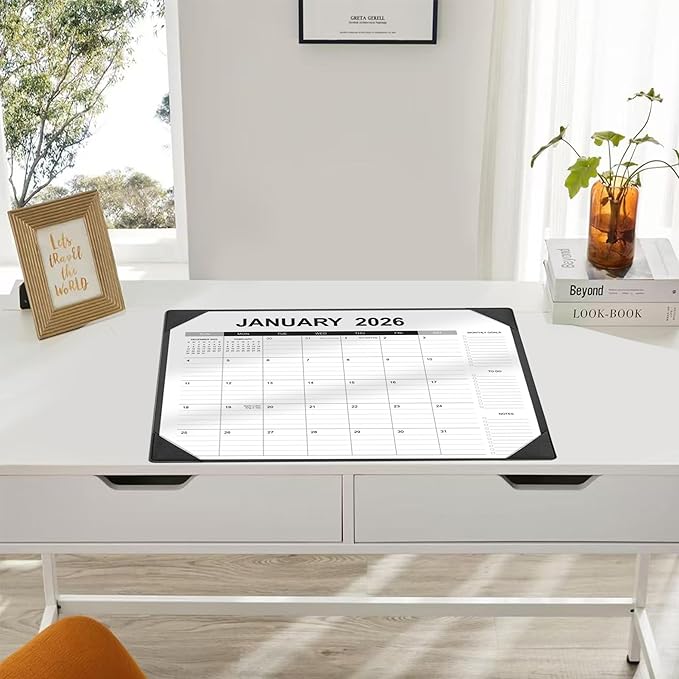 Desk Calendar 2026-2027 with Desk Mat – 22" x 17" Large Desk Pad Calendar Runs - Image 3