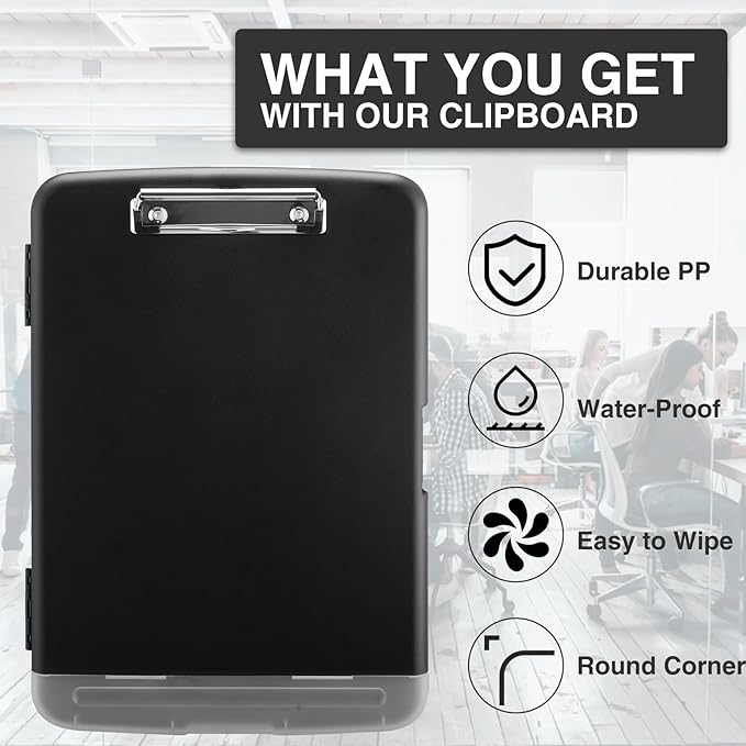 Sooez Clipboard with Storage, High Capacity Nursing Clip Board 8.5 x 11 with - Image 4