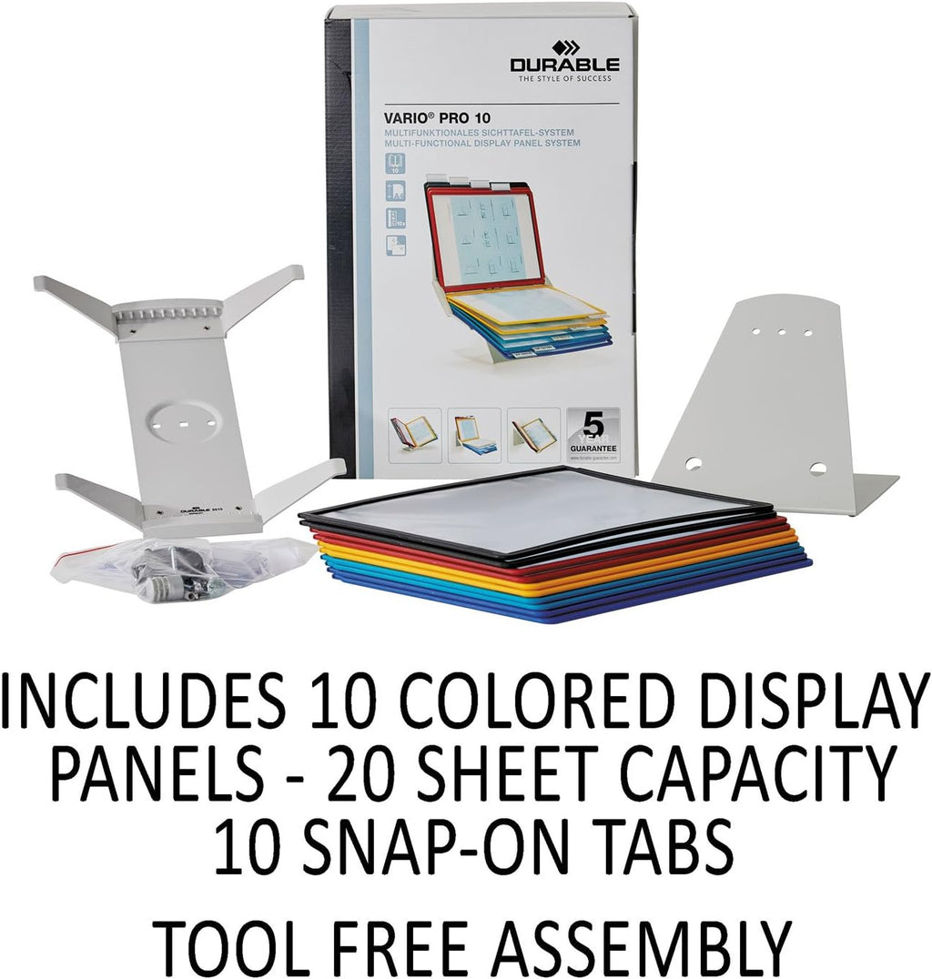 durable vario desktop reference system, 10 panels, assorted, close-up detail