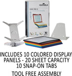 durable vario desktop reference system, 10 panels, assorted, close-up detail