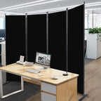 CHOSENM Room Divider, 4 Panel Folding Privacy Screens - Image 7