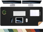 AFIING Leather Desk pad Protector, Large Non-Slip Office Desk Mat by AFIING