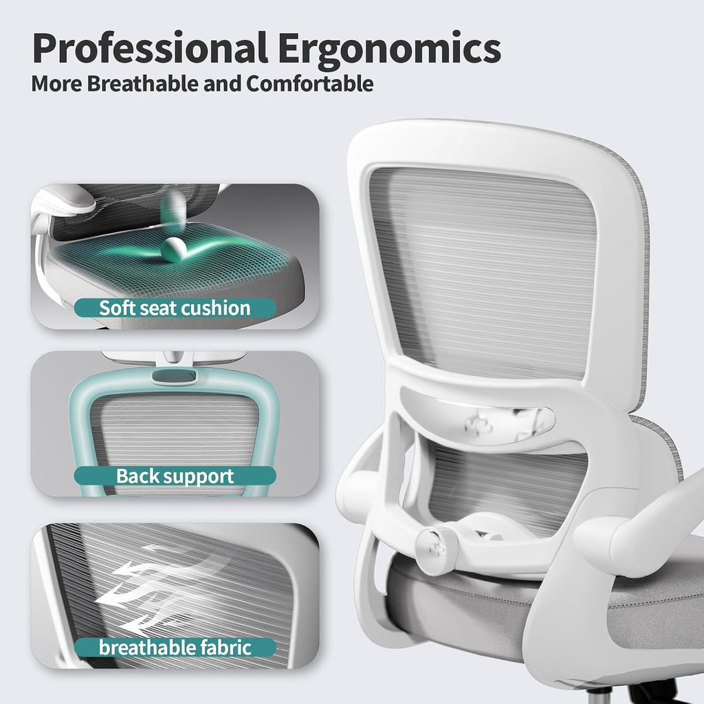 tralt office chair - ergonomic desk chair with, close-up detail