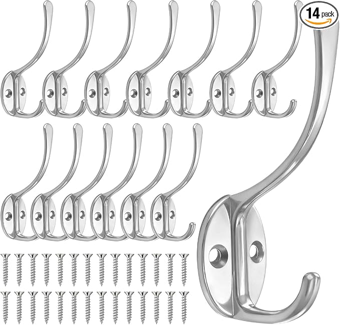 Homanu 14 Pack Coat Hooks Wall Mounted by Homanu