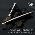 Wordsworth & Black Fountain Pen Set, Medium Nib, Includes 24 Pack Ink Cartridges - Image 2