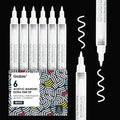 Grabie 6 White Extra Fine Tip Acrylic Paint Marker Set, 6 Pack, 0.7mm Acrylic by Grabie
