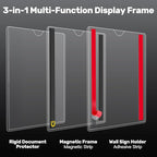 Magnetic Frames 11 x 17 Sign Holder Wall Mount 10 Pack, Rigid Clear Plastic - Image 3