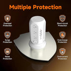 Tower Power Strip with 12 Outlets and 5 USB Ports, Flat Extension Cord 10 Ft - Image 6