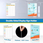 Magnetic Sign Holder 8.5 x 11 Wall Sign Holder 5Pack, Rigid Plastic Door Sign - Image 6