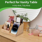 Bamboo Pen Holder for Desk & Nightstand Organizer - Image 4