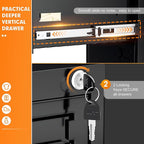 INTERGREAT 4 Drawer Vertical File Cabinet, Tall Lockable Cabinets - Image 5