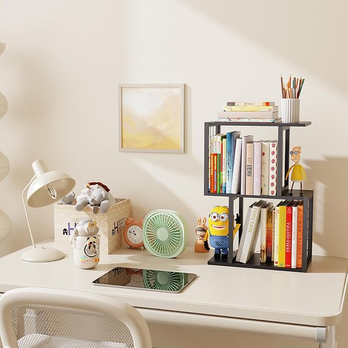 Vfelf Bookshelf Desk Organizer，3-Tier Shelf - Image 2
