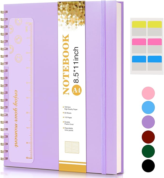 Spiral Notebook Journal 8.5” x 11”, A4 Large Notebooks by UEBZFOCS
