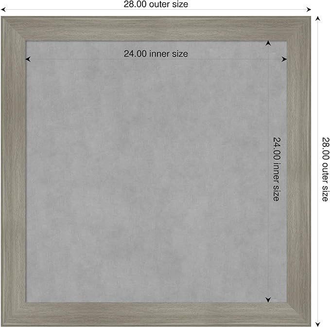 Amanti Art Grey Framed Magnetic Board 28x28 Medium Vision Board - Image 2