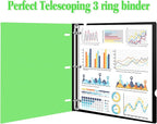 INFUN Telescoping 3 Ring Binder, Portable Plastic 0.75 inch 3 Ring Binder - Image 4