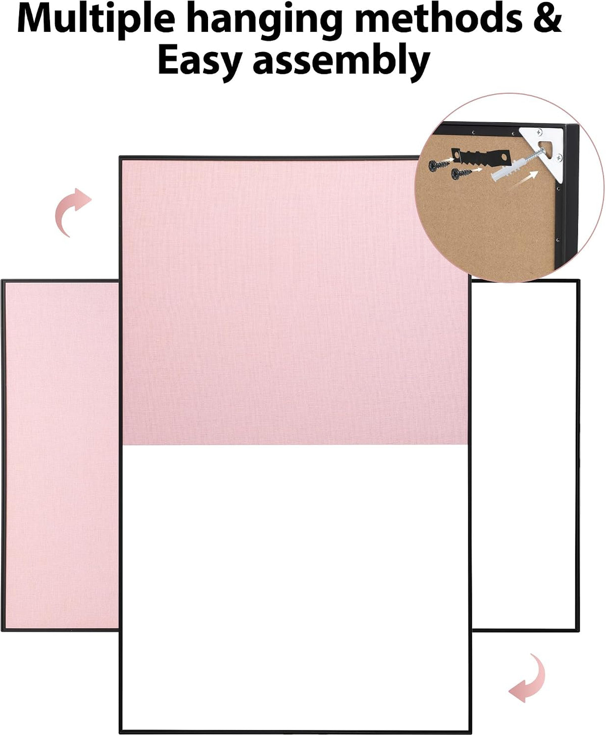 ARCOBIS Cork Board White Board Combo for Wall