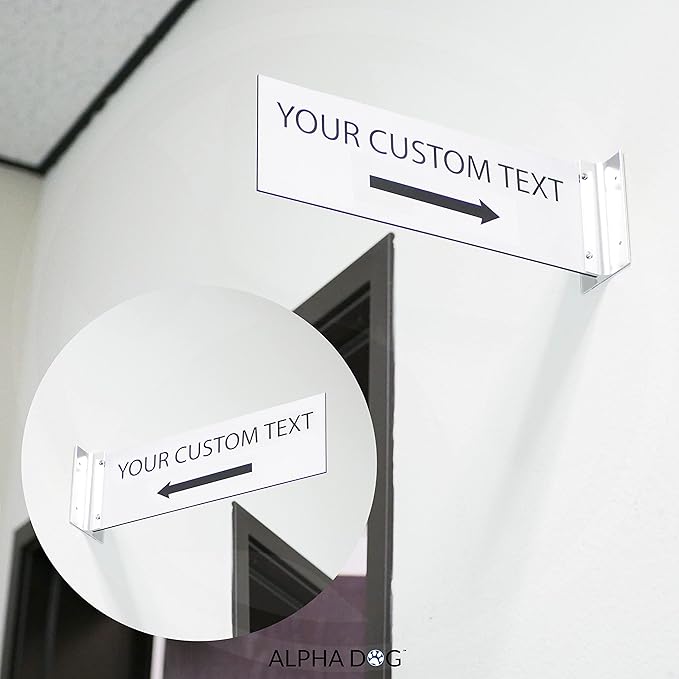 ALPHA DOG SIGNS Custom Projecting Hallway Sign, Personalized Indoor Outdoor - Image 4