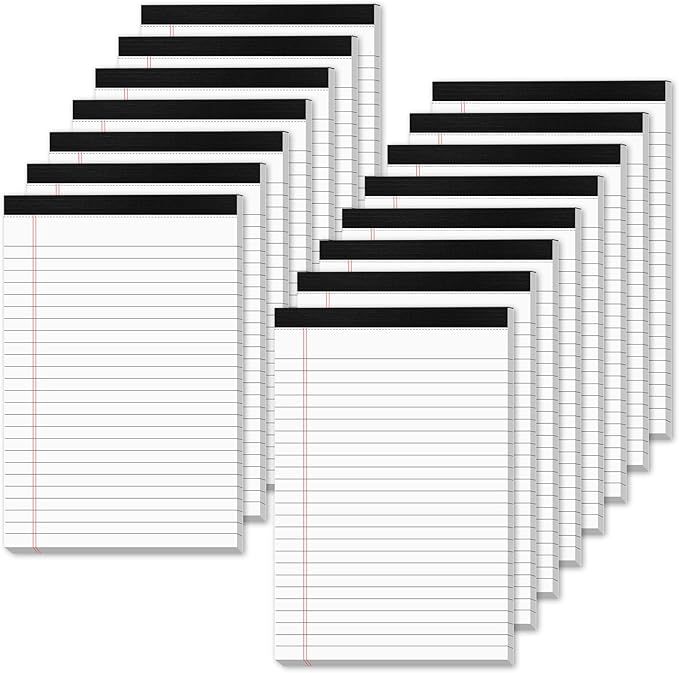 White Legal Pads 5x8 Small Note Pads 5x8 College Ruled Paper Tablets 15 Pack by Aidunmis