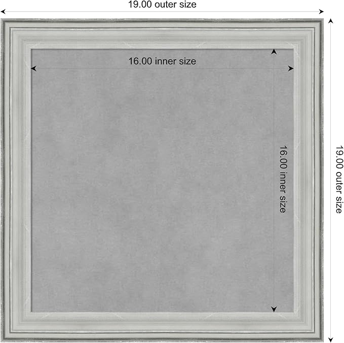 Amanti Art Silver Framed Magnetic Board 19x19 Small Vision Board - Image 4