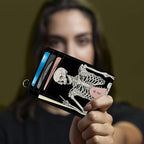 BWEGRHE Small Travel Wallets, Skull Skeleton Slim Minimalist Front Pocket Wallet - Image 6