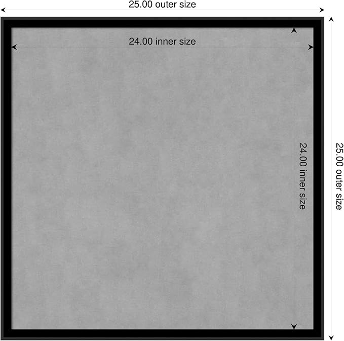 Amanti Art Black Framed Magnetic Board 25x25 Medium Vision Board - Image 2