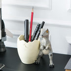 Banllis Cute Pencil Holder Funny Dinosaur Desk Accessories, Pen Organizer - Image 2