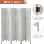Leesinwing Wood Room Divider 6 Panel Folding Privacy Screen, Classic 5.6Ft - Image 3