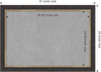Amanti Art Black Framed Magnetic Board 29x41 Large Vision Board - Image 4