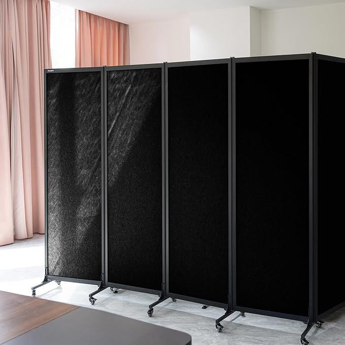 Upgrade Version Room Partition and Divider, Freestanding Rolling Dividers - Image 6