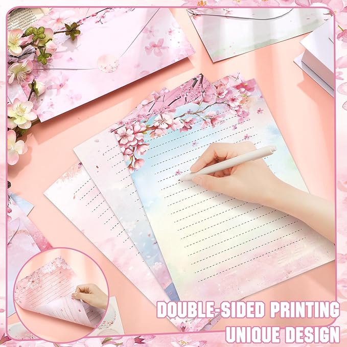 TaoBary 160 Pcs Stationery Paper Set 50 Double Sided Stationery Papers - Image 5
