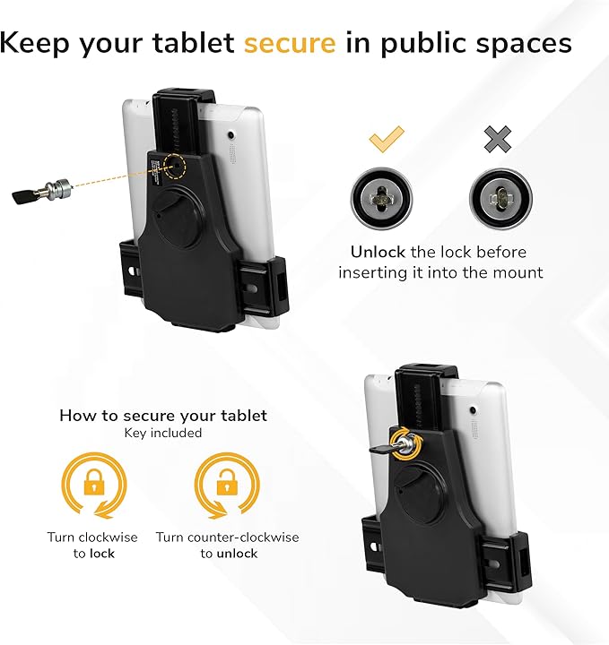 Mount-It! iPad Kiosk Stand, Anti-Theft Floor Stand - Image 2