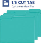 File Folder, PANDRI 120 Pack File Folder, 1/3 Cut Tab, Letter Size, Filing - Image 3
