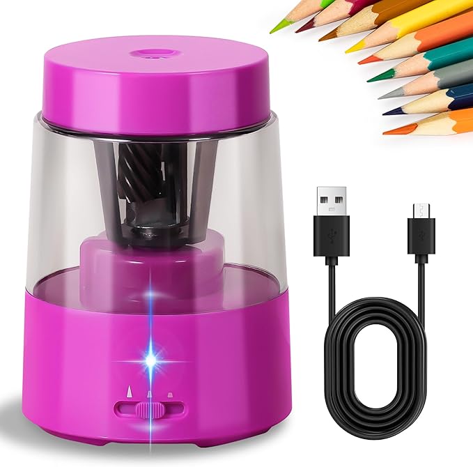 ZMOL Electric Rechargeable Pencil Sharpener, Automatic Pencil Sharpeners Kids by ZMOL