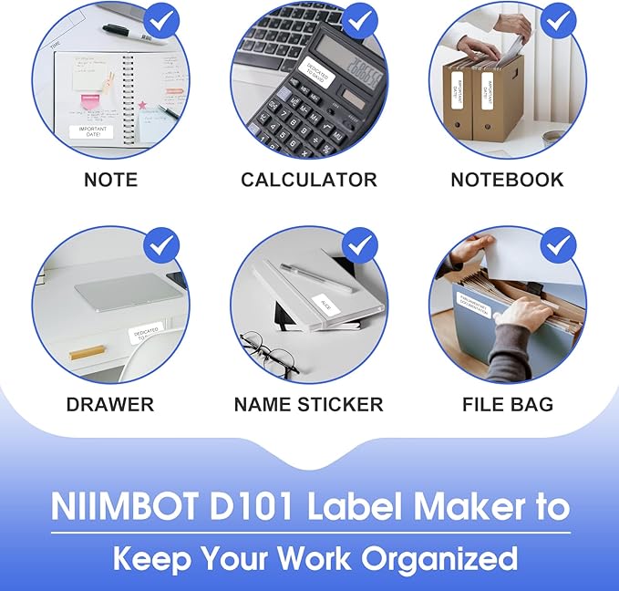 NIIMBOT D101 Label Maker, Handheld Thermal Label Printer - Image 5