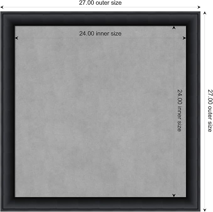 Amanti Art Black Framed Magnetic Board 27x27 Medium Vision Board - Image 4