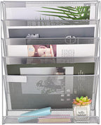 EASEPRES Desk File Organizer Mesh 6-Tier, Hanging Wall Mount Document - Image 2