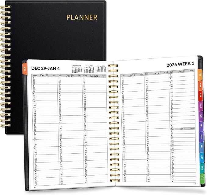 SUNEE 2026 Appointment Book, Quarter-Hourly, Weekly & Monthly by SUNEE
