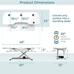 VERSADESK® PowerPro™ 48 Inch Extra Wide Standing Desk Converter, PowerPro™ - Image 4