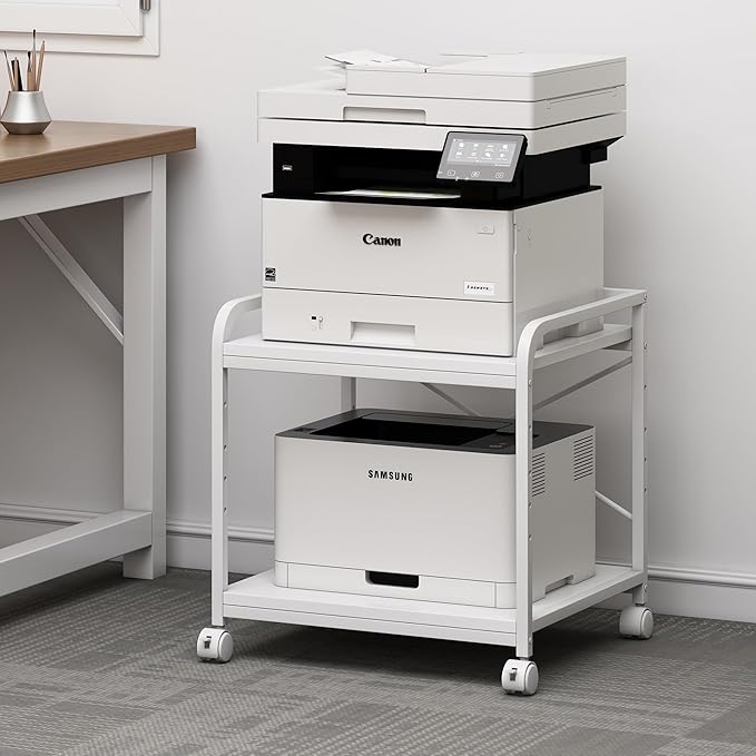 Fannova 20 Inches Deep Large Printer Stand, 2 Tier Under Desk Printer Table by Fannova