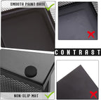Ludato Desk Organizers Mesh Pencil Holder，3 Compartments Black Mesh Pen Holder - Image 4