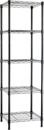 Amazon Basics 5-Shelf Tower Adjustable Storage Shelving Unit, 16 D x 16 W x 54 by AmazonBasics