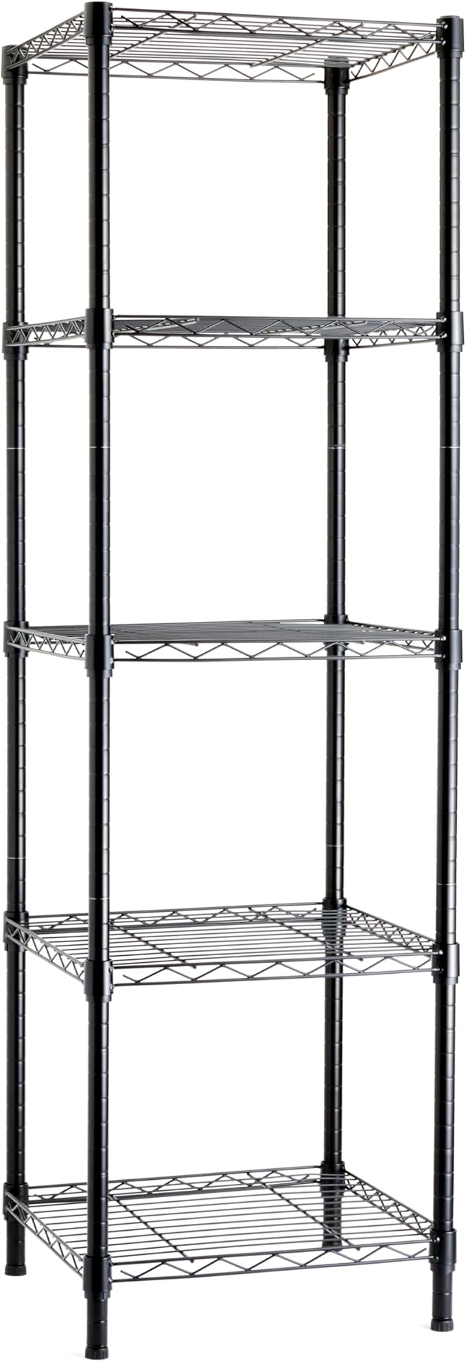 Amazon Basics 5-Shelf Tower Adjustable Storage Shelving Unit, 16 D x 16 W x 54 by AmazonBasics