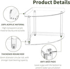 Sezanrpt 2 Tier Acrylic Corner Shelf Organizer Storage 9.5x9.5x8 Inch, - Image 5